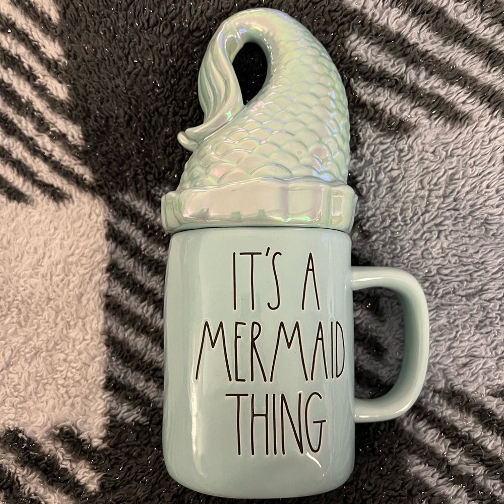 Disney Rae Dunn Princess Ariel mermaid tail topper mug